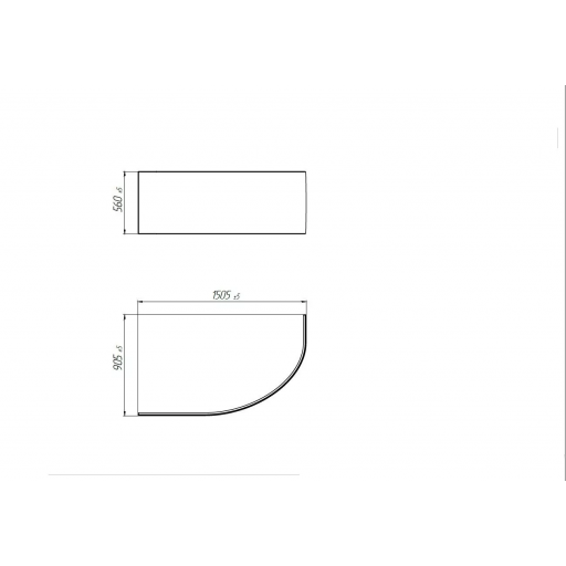 Панель фронтальная для ванн 1 Марка Flat Diana левая/правая 150 см 02ди1590
